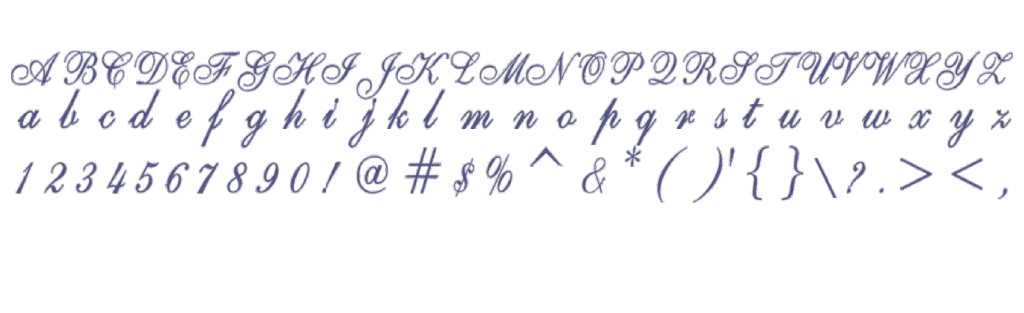 Embroidery English letters